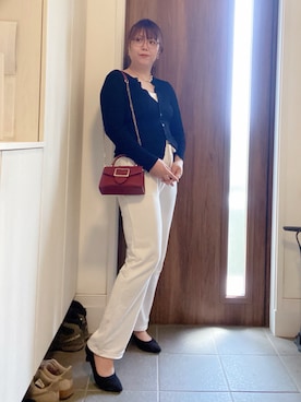 「GRL（グレイル）のアイテム（パンツ）」を使った、ANNAさん（レディース・166cm）の春コーディネート