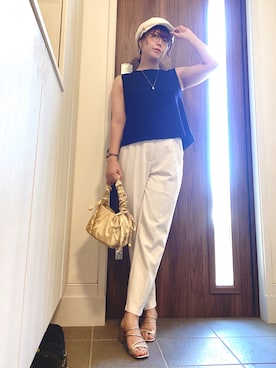 「アイテム（腕時計）」を使った、ANNAさん（レディース・166cm）の夏コーディネート