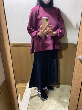 「DRESKIP（ドレスキップ）のアイテム（トップス）」を使った、HARUMITさん（レディース・164cm）の秋コーディネート