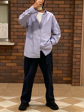 「comoliデニムパンツ」｜Ryuichiさん（メンズ・177cm）の秋コーディネート