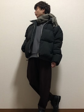 「G.O.C（ジーオーシー）のアイテム（ダウンジャケット/コート）」を使った、玄人(くろうと)さん（メンズ・168cm）の冬コーディネート