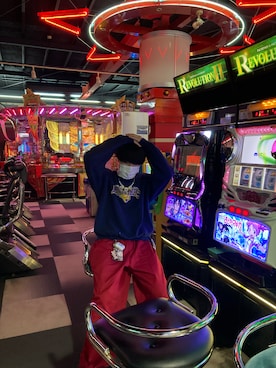 「USEDo（ユーズド）のアイテム（トップス）」を使った、17歳さん（メンズ・169cm）の冬コーディネート