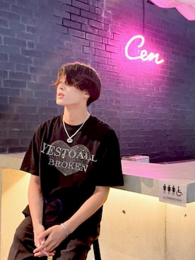 「GUCCI（グッチ）のアイテム（ブレスレット、シルバー系）」を使った、りーくん | 韓国メンズさん（183cm）の秋コーディネート