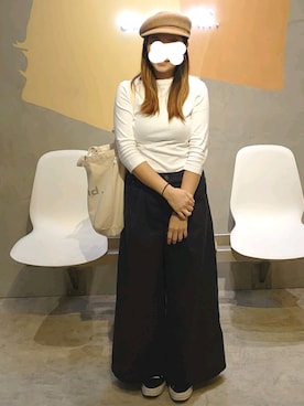 「Right-on（ライトオン）のアイテム（キャップ）」を使った、ja+さん（レディース・158cm）の秋コーディネート