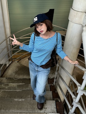 「INTER FACTORY（インターファクトリー）のアイテム」を使った、ユイカさん（レディース・160cm）の春コーディネート