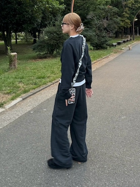 「GU（ジーユー）のアイテム（パンツ）」を使った、ユイカさん（レディース・160cm）の秋コーディネート