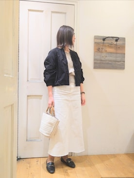 「Te chichi（テチチ）のアイテム（ブルゾン）」を使った、Andoさん（レディース・169cm）の春コーディネート
