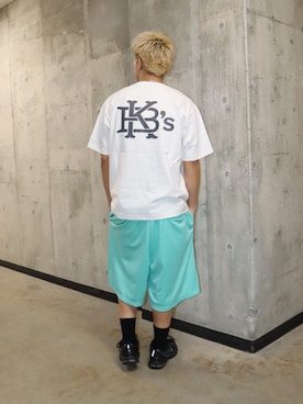 「KEBOZ（ケボズ）のEFG S/S TEE（Tシャツ/カットソー、ホワイト系）」を使った、Neoさん（メンズ・172cm）の春コーディネート