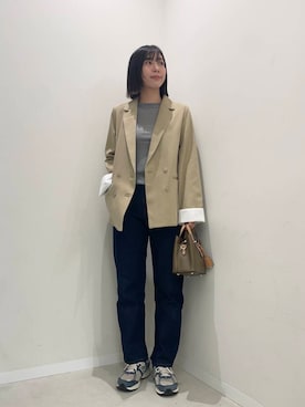 「SENSE OF PLACE by URBAN RESEARCH（センスオブプレイスバイアーバンリサーチ）のアイテム（テーラードジャケット）」を使った、yuiさん（レディース・167cm）の冬コーディネート