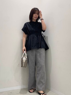 「大人シンプル」｜yuiさん（レディース・167cm）の夏コーディネート