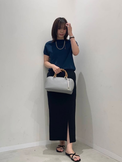 『UR TECH DRYLUXE』リネンライクスリットタイトスカート