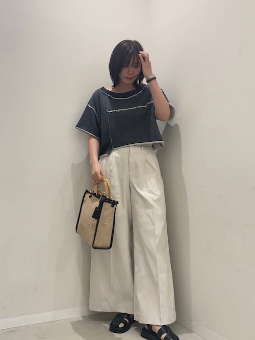 セール】パッチワーククロップドトップ（Tシャツ/カットソー）｜SENSE