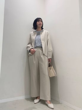 「セレモニーコーデ」｜「アイテム（トートバッグ）」を使った、yuiさん（レディース・167cm）の冬コーディネート