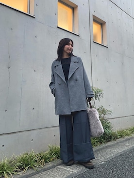 「SENSE OF PLACE by URBAN RESEARCH（センスオブプレイスバイアーバンリサーチ）のアイテム（Tシャツ/カットソー）」を使った、yuiさん（レディース・167cm）の秋コーディネート