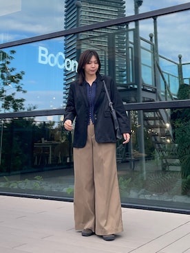 「アイテム（カーディガン/ボレロ）」を使った、yuiさん（レディース・167cm）の秋コーディネート