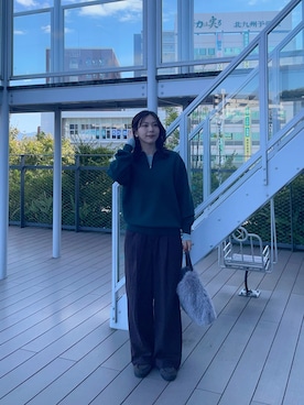 「ハーフジップ」｜yuiさん（レディース・167cm・20代）の秋コーディネート