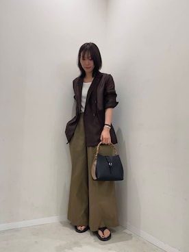 「アイテム（チノパンツ）」を使った、yuiさん（レディース・167cm）の夏コーディネート