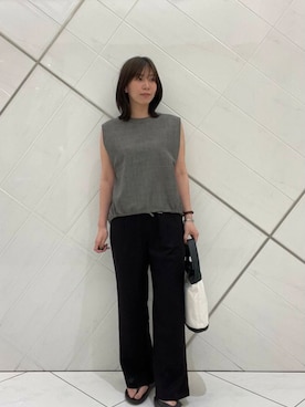 「大人シンプル」｜yuiさん（レディース・167cm）の夏コーディネート