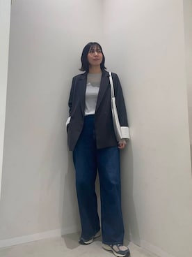 「SENSE OF PLACE by URBAN RESEARCH（センスオブプレイスバイアーバンリサーチ）のアイテム（テーラードジャケット）」を使った、yuiさん（レディース・167cm）の冬コーディネート