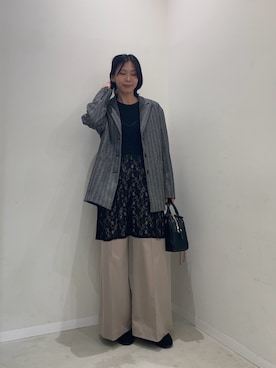 「アイテム（キャミソール）」を使った、yuiさん（レディース・167cm）の秋コーディネート