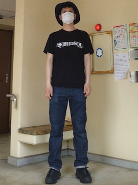 「アイテム（帽子）」を使った、　Nさん（メンズ・171cm・30代）の夏コーディネート