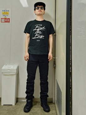 「黒スニーカー」｜　Nさん（メンズ・171cm）の夏コーディネート