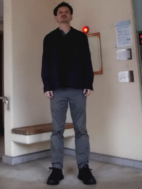 「アイテム（チノパンツ）」を使った、　Nさん（メンズ・171cm）の秋コーディネート