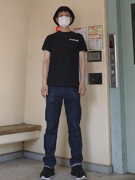 「アイテム（帽子）」を使った、　Nさん（メンズ・171cm・30代）の夏コーディネート