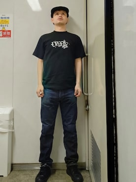 「RESOLUTE（リゾルト）のアイテム（パンツ）」を使った、　Nさん（メンズ・171cm）の秋コーディネート