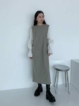 「STUDIOUS（ステュディオス）のアイテム（ワンピース/ドレス）」を使った、坂田 円香 Sakata Madokaさん（レディース・163cm）の夏コーディネート