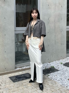 「STUDIOUS（ステュディオス）のアイテム（アクセサリー）」を使った、坂田 円香 Sakata Madokaさん（レディース・163cm）の夏コーディネート