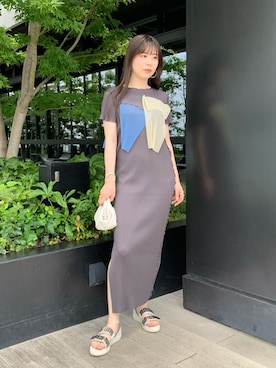 「TOGA PULLA（トーガ　プルラ）のアイテム」を使った、坂田 円香 Sakata Madokaさん（レディース・163cm）の夏コーディネート