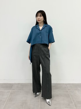 「STUDIOUS（ステュディオス）のアイテム（アクセサリー）」を使った、坂田 円香 Sakata Madokaさん（レディース・163cm）の夏コーディネート