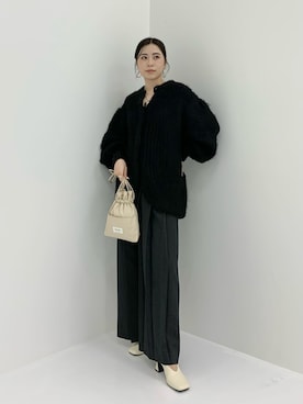 「CLANE（クラネ）のアイテム（カーディガン/ボレロ）」を使った、坂田 円香 Sakata Madokaさん（レディース・163cm）の秋コーディネート