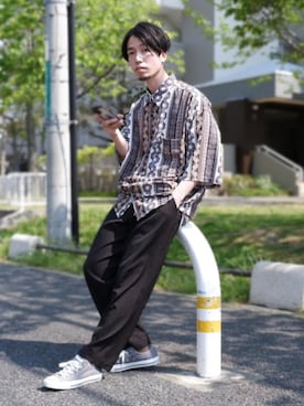 かみけん。さん（メンズ・168cm）の春コーディネート