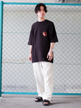 「PERSON'S（パーソンズ）のアイテム（トップス）」を使った、かみけん。さん（メンズ・168cm）の夏コーディネート