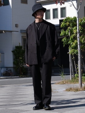 「Ellno Loset（エルノロゼット）のアイテム（テーラードジャケット）」を使った、かみけん。さん（メンズ・168cm）の秋コーディネート