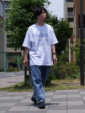 「みんなの白Tフェス」｜「アイテム（その他）」を使った、かみけん。さん（メンズ・168cm）の夏コーディネート