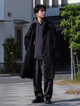 「Confirm（コンファーム）のアイテム（モッズコート）」を使った、かみけん。さん（メンズ・168cm）の秋コーディネート