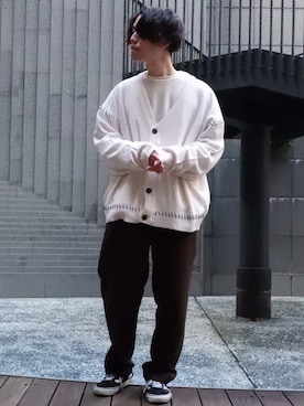 「ステッチ」｜「アイテム（その他）」を使った、かみけん。さん（メンズ・168cm）の冬コーディネート