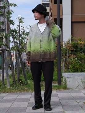 「Confirm（コンファーム）のアイテム（帽子）」を使った、かみけん。さん（メンズ・168cm）の秋コーディネート