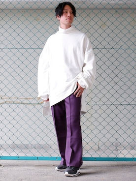 「Ellno Loset（エルノロゼット）のアイテム（スウェット）」を使った、かみけん。さん（メンズ・168cm）の秋コーディネート