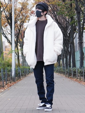 「MinoriTY（マイノリティ）のアイテム（ブルゾン）」を使った、かみけん。さん（メンズ・168cm）の秋コーディネート