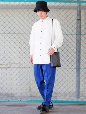 「EMMA  CLOTHES」｜「アイテム（帽子）」を使った、かみけん。さん（メンズ・168cm）の夏コーディネート