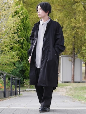 「Confirm（コンファーム）のアイテム（モッズコート）」を使った、かみけん。さん（メンズ・168cm）の秋コーディネート
