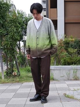 「モヘアカーディガン」｜「アイテム（その他）」を使った、かみけん。さん（メンズ・168cm）の秋コーディネート