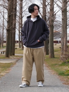 かみけん。さん（メンズ・168cm）の春コーディネート