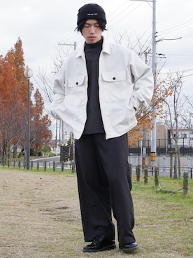 「Confirm（コンファーム）のアイテム（ブルゾン）」を使った、かみけん。さん（メンズ・168cm）の冬コーディネート