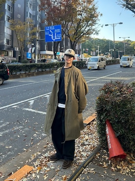 「アイテム（モッズコート）」を使った、りくおさん（メンズ・165cm）の冬コーディネート