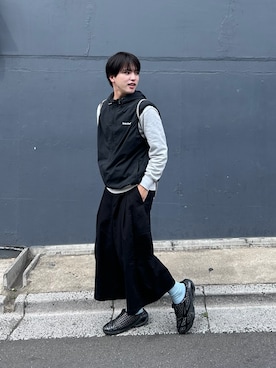 「BROKEN BASE（ブロークンベース）のアイテム」を使った、りくおさん（メンズ・165cm）の夏コーディネート